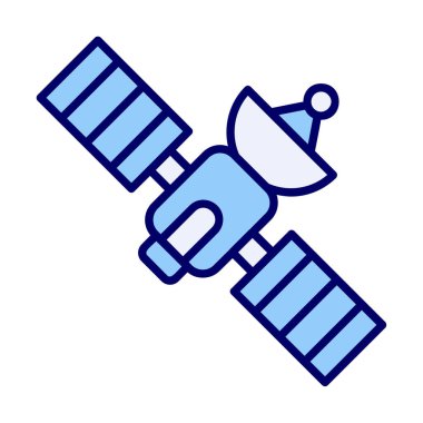 Uydu Simgesi, vektör illüstrasyonu 