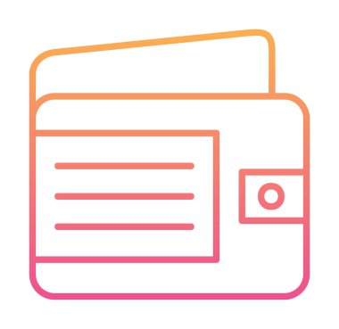 Cüzdan web simgesi, vektör illüstrasyon tasarımı