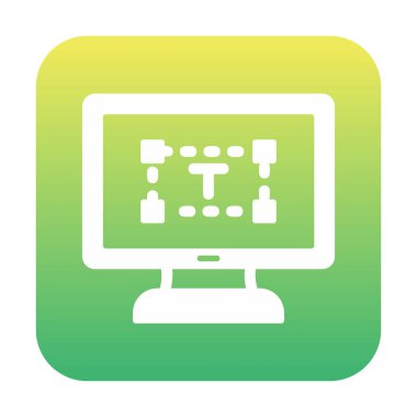 Bilgisayar metin düzenleyici simgesi, vektör illüstrasyonu