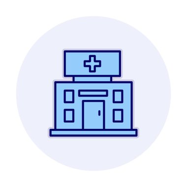 Tıp hastanesi vektör illüstrasyonu                             