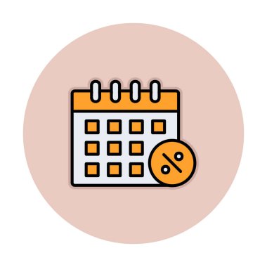 Takvim simgesi, vektör illüstrasyonu basit tasarım