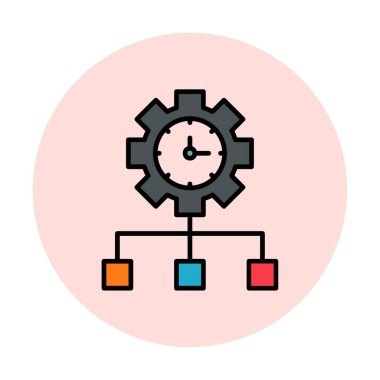 vector illustration of Time Management modern icon                       