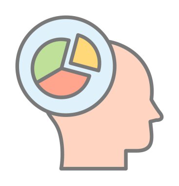 Basit Pasta Grafiği simgesi, vektör illüstrasyonu