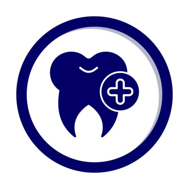  Diş simgesi, vektör çizimi  