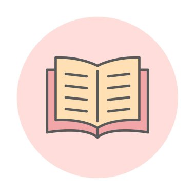 Kitap simgesi illüstrasyon vektörünü aç