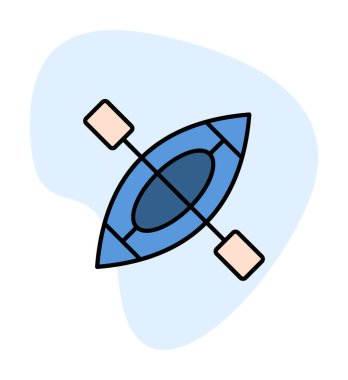 Kayak vektör illüstrasyonu, simge ögesi arkaplanı                    