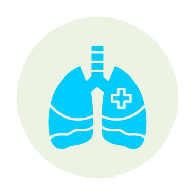 akciğer simgesi, vektör illüstrasyonu  