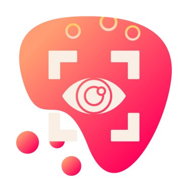 Vizyon düz simgesi, vektör çizim