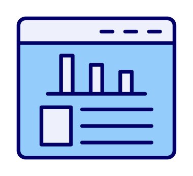 İstatistik simgesinin web vektör çizimi           