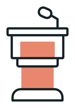 Podyum simgesinin vektör illüstrasyonu 