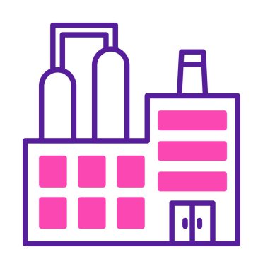 Factory icon, vector illustration simple design