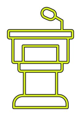 Podyum simgesinin vektör illüstrasyonu 