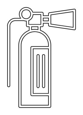 düz basit yangın söndürücü simgesi tasarımı