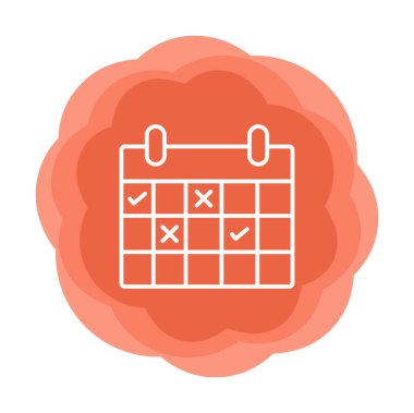 Takvim simgesi, vektör illüstrasyonu basit tasarım