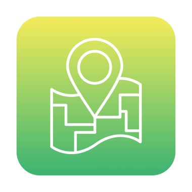 Konum iğnesi, vektör illüstrasyonlu harita simgesi