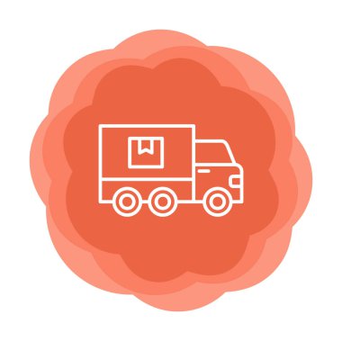 kamyon simgesi, vektör illüstrasyonu