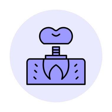 Dentistry implant icon outline vector. Dental tooth. 