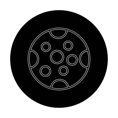 Dolunay düz ikonu. vektör illüstrasyonu 