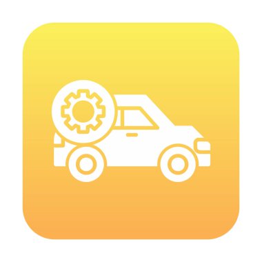 Otomobil Ayarları ikon vektör illüstrasyonu          