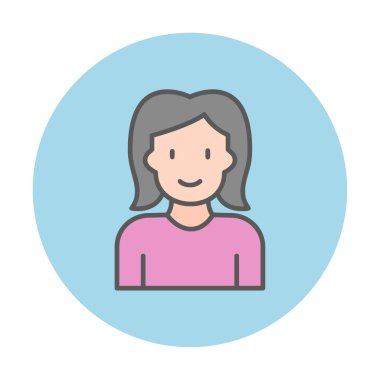 avatar kadın karakter simgesi