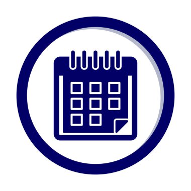 Takvim simgesi, vektör illüstrasyonu basit tasarım