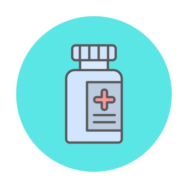 Tıbbi ikon vektör çizimi. Aşı               