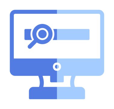 Araştırma web simgesi, vektör illüstrasyonu 