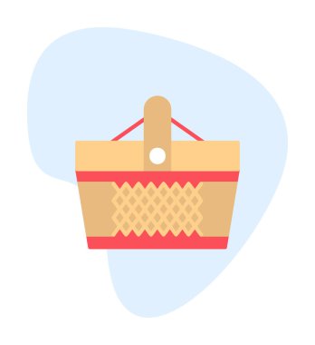 Sepet simgesi, vektör illüstrasyonu 