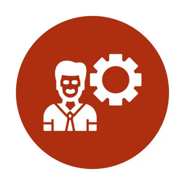 Yönetici simgesi, vektör illüstrasyonu basit tasarım