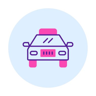 taksi simgesi vektör illüstrasyonu 