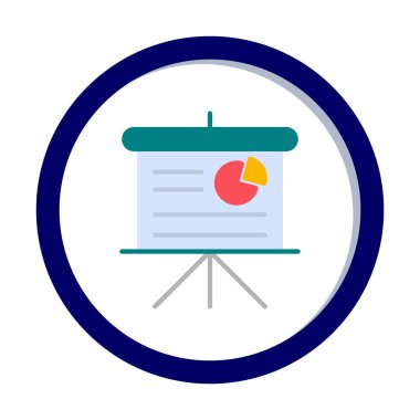 düz basit Pie Grafik ikonu vektör çizimi