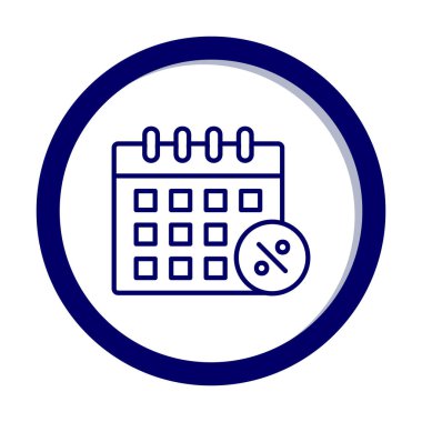 Takvim simgesi, vektör illüstrasyonu basit tasarım