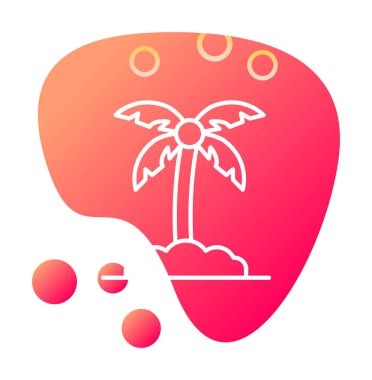 palmiye ağacı kutsal kişilerin resmi, vektör çizim 