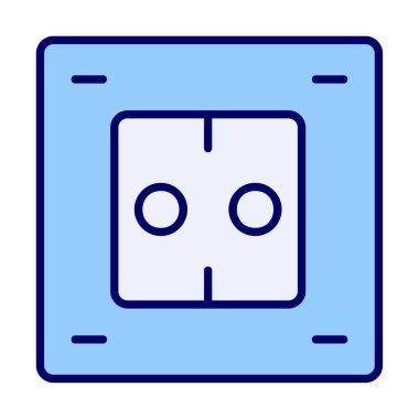 Modern Elektrik Soket simgesinin vektör illüstrasyonu       