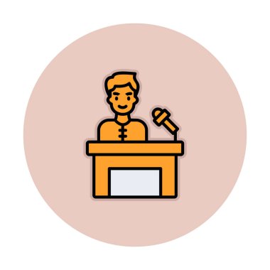 Basın Konferansı vektör illüstrasyonu