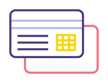 Basit kredi düz iş simgesi vektör illüstrasyonuName  