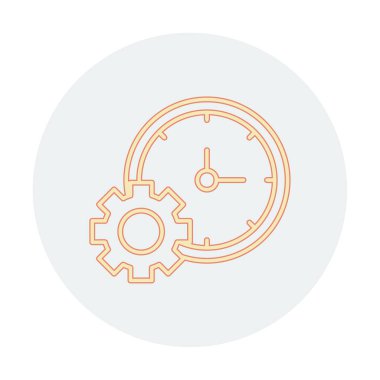 Zaman Yöneticisi web simgesi vektör illüstrasyonu