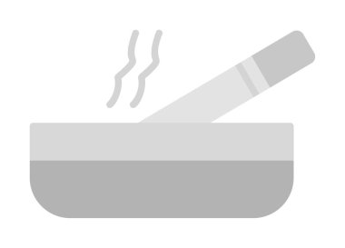 Küllük ikonu vektör illüstrasyonunda sigara