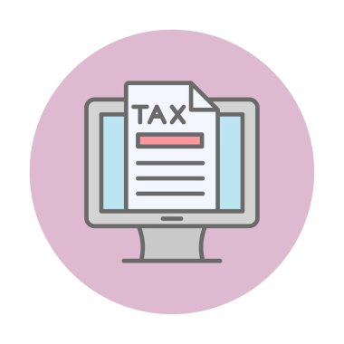 Vergi simgesi vektör illüstrasyonu