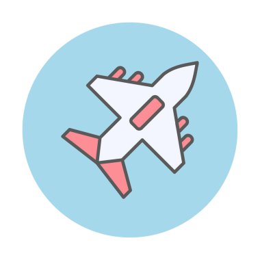 düzlem ikonu vektör illüstrasyonu