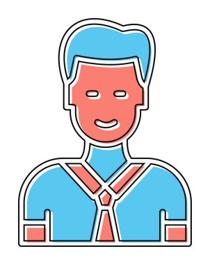 Yönetici simgesi, vektör illüstrasyonu basit tasarım