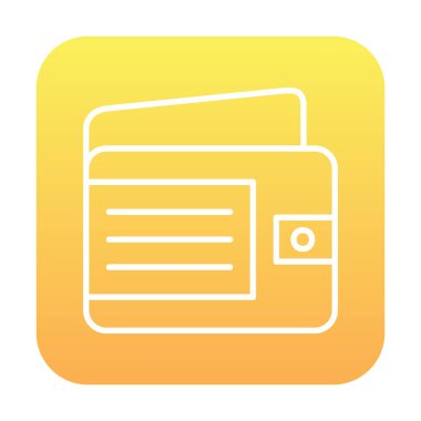 Cüzdan web simgesi, vektör illüstrasyon tasarımı