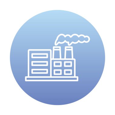 Nükleer santral ikon vektörü. İnce çizgi işareti. izole edilmiş sınır sembolü çizimi