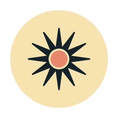 Optik radyasyon işareti vektör düz simgesi 