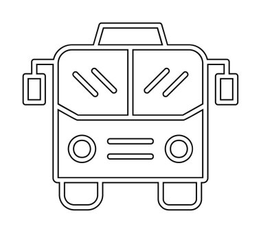 bus simgesi, vektör illüstrasyonu