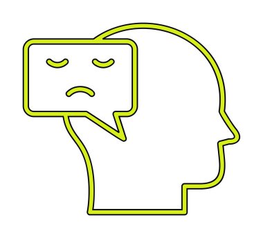 Negatif Düşünce konsepti ikon vektör çizimi