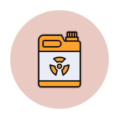 zehirli atık kutusu simgesi moda tasarım tarzında