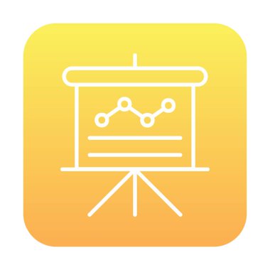 Sunum, grafikli iş tahtası, vektör illüstrasyonu