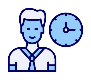 Çalışma Zamanı web simgesi vektör illüstrasyonu