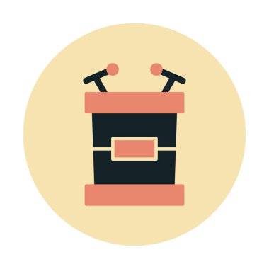 Modern Tribune simgesinin vektör çizimi                     